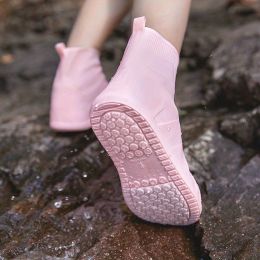 Waterproof Silicone Rain Shoes - Non-Slip, Wear-Resistant, and Perfect for All Ages (Color: Pink, size: S)