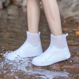 Waterproof Silicone Rain Shoes - Non-Slip, Wear-Resistant, and Perfect for All Ages (Color: White, size: M)