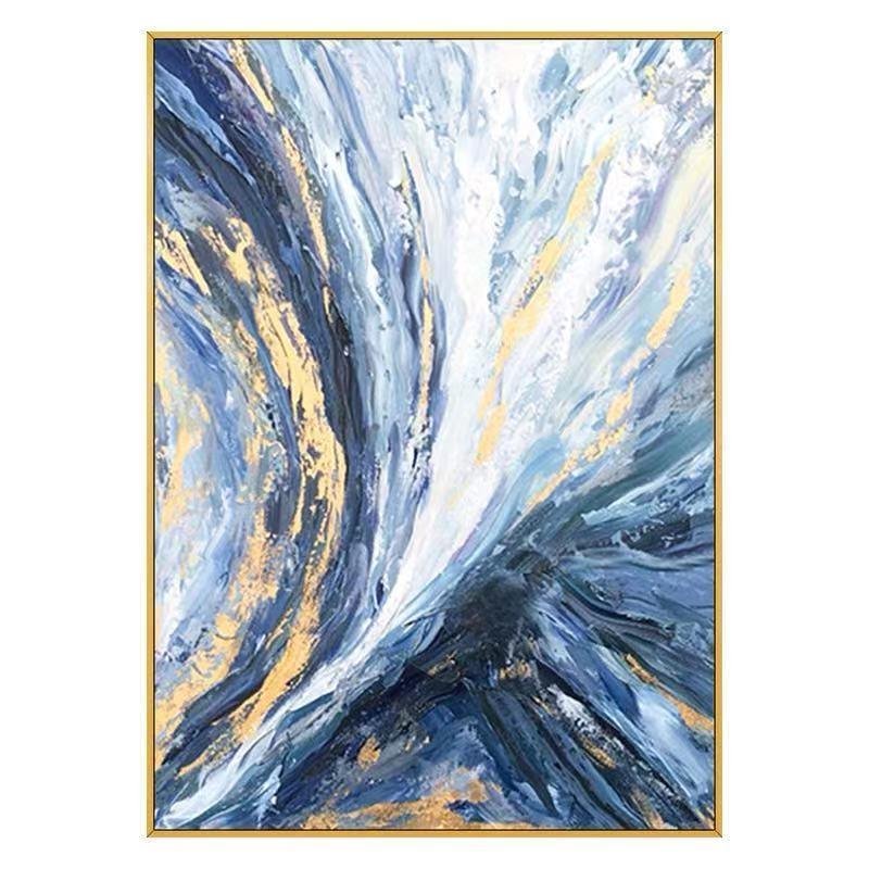 Light Blue Luxury Wall Art Abstract Canvas Oil Painting Style Picture On Canvas Modern Style Poster For Living Room Bedroom No Frame Light Blue Luxury Wall Art Abstract Canvas Oil Painting Style Picture On Canvas Modern Style Poster For Living Room Bedroom No Frame